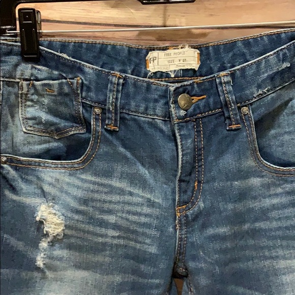 FREE PEOPLE DISTRESSED BOYFRIEND JEAN - Picture 8 of 12